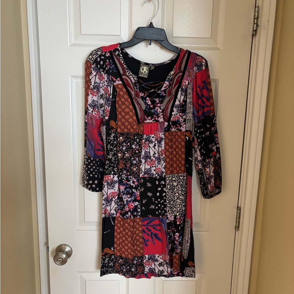 Anthropologie One September Women’s Arcata Patchwork Mini Dress Small